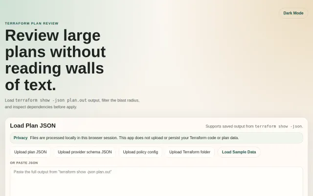 View Terraform plans without reading walls of JSON