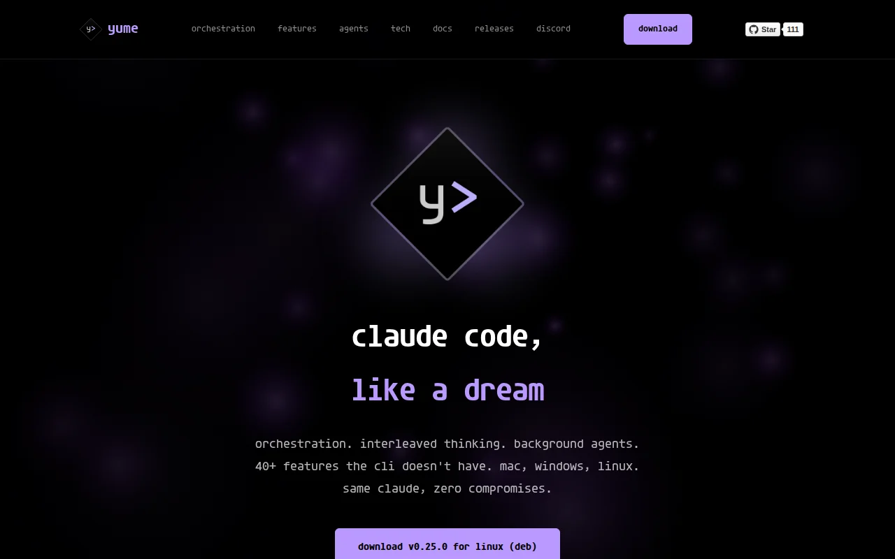 Yume, a Desktop GUI for Claude Code (Tauri/React)