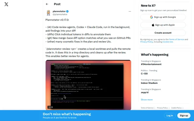 Compare Codex and Claude Code reviews side by side