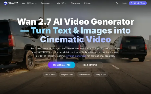 Wan 2.7 – AI Video Generator for Cinematic Content