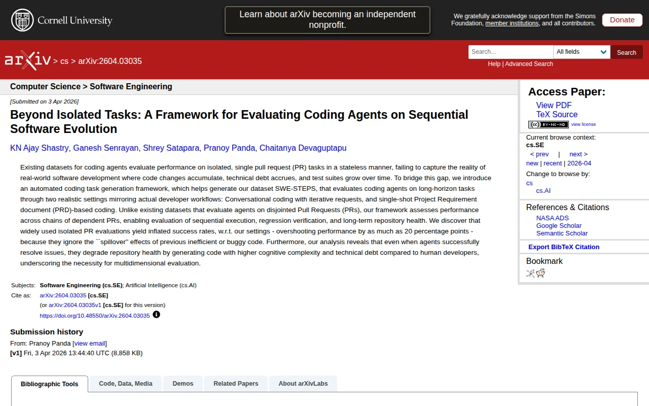 A Framework for Evaluating Coding Agents on Sequential SWE