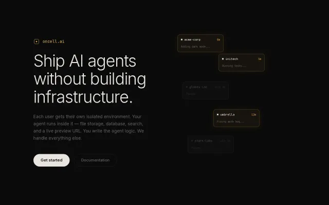 Per-user isolated environments for AI agents
