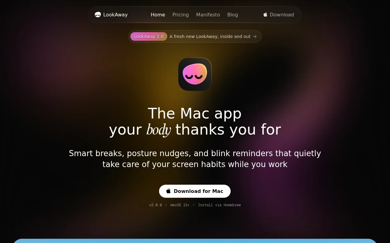 LookAway 2.0 – a break reminder for Mac that respects what you're doing
