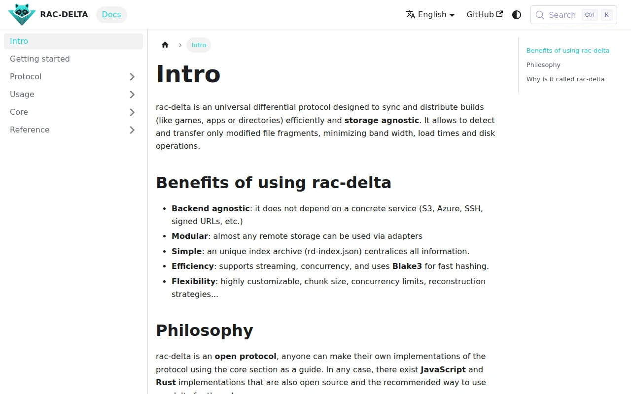 Rac-delta – open protocol for differential dir sync (Rust/Node SDKs)