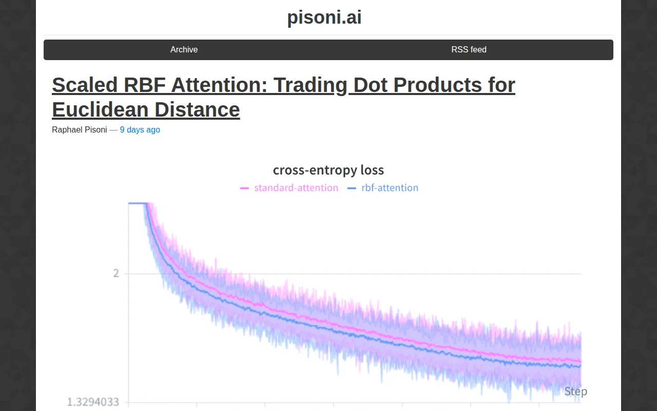 RBF-Attention – Trading dot-products for Euclidean distance