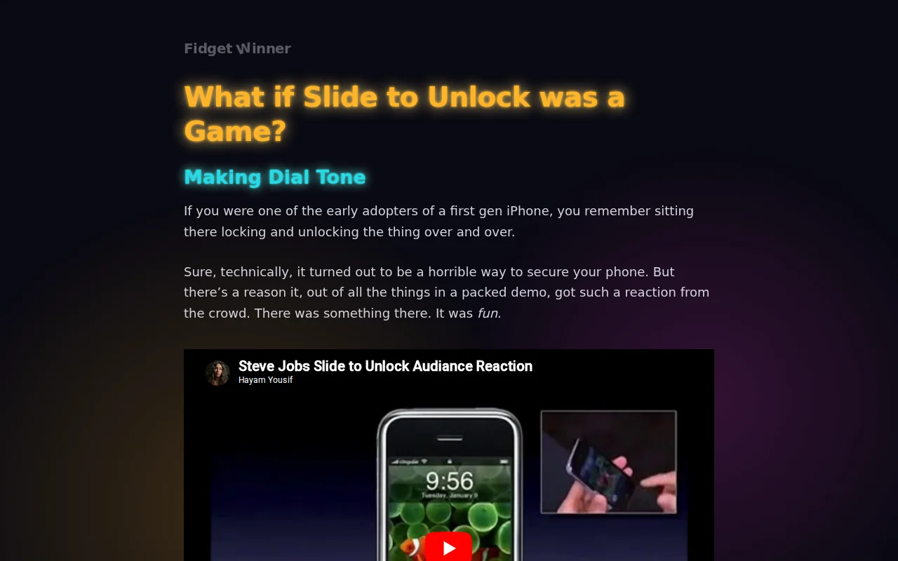 Dial Tone – an iOS rhythm game inspired by Slide to Unlock