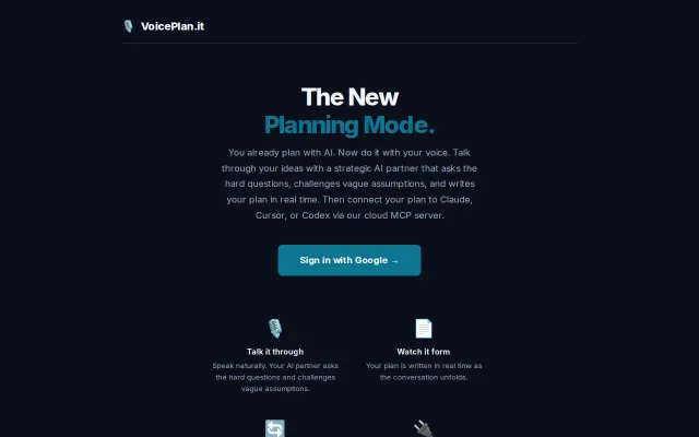 Voiceplan.it – The New Planning Mode