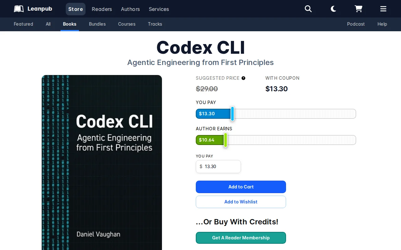 A 400-page book on agentic engineering with Codex CLI