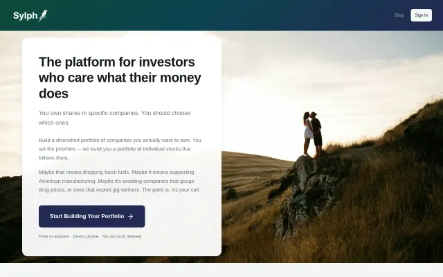 Say what matters to you, get a diversified portfolio that reflects it
