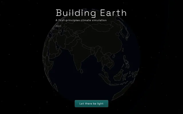 Interactive first-principles climate physics simulation with explainer