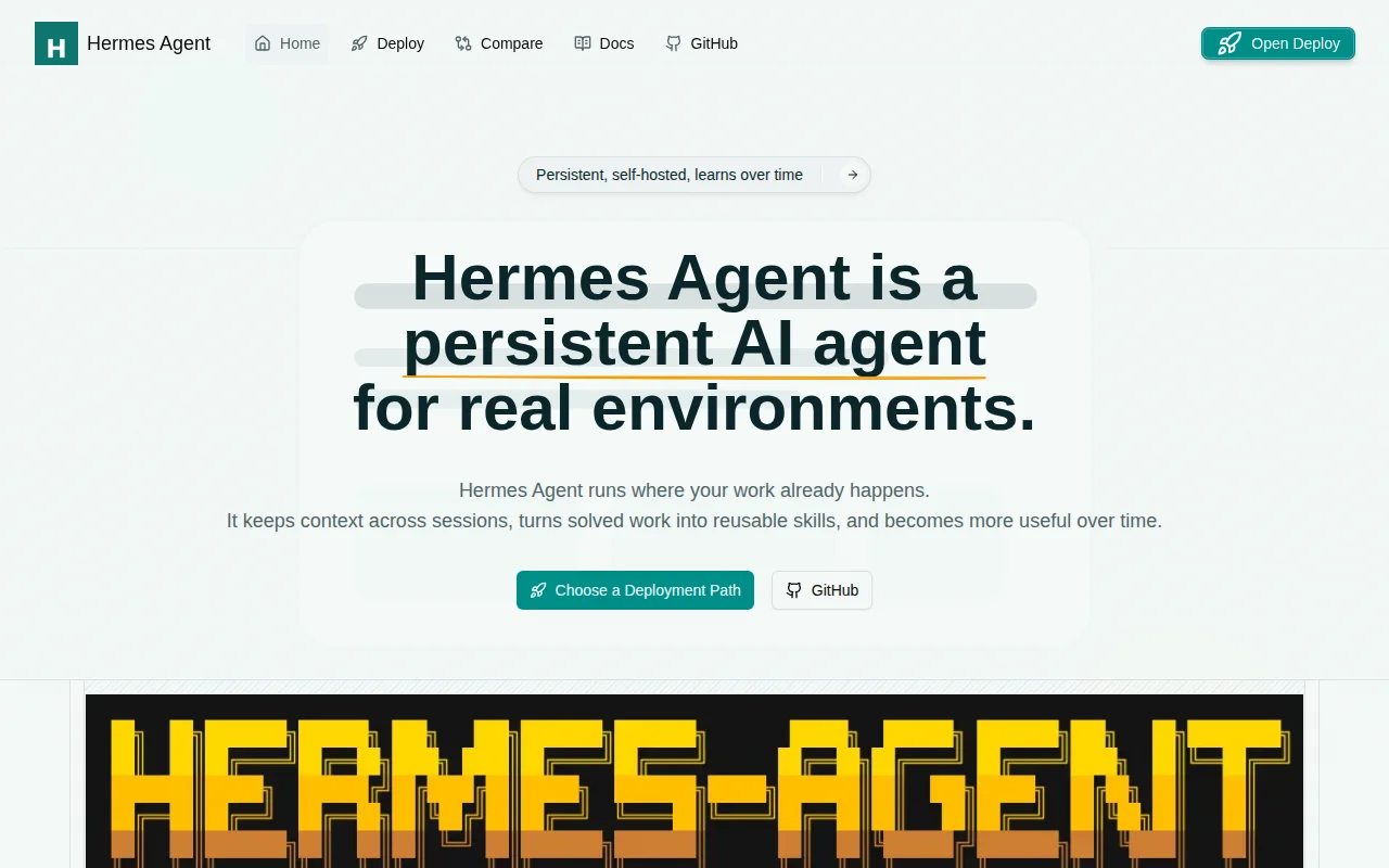 I've build a hermes agent helper website