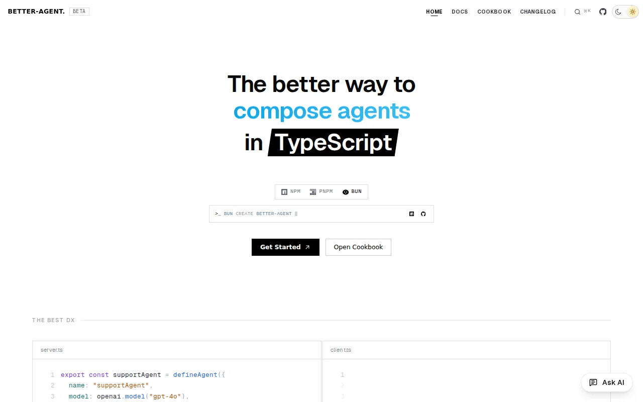 Better Agent – A composable AI agent framework in TypeScript