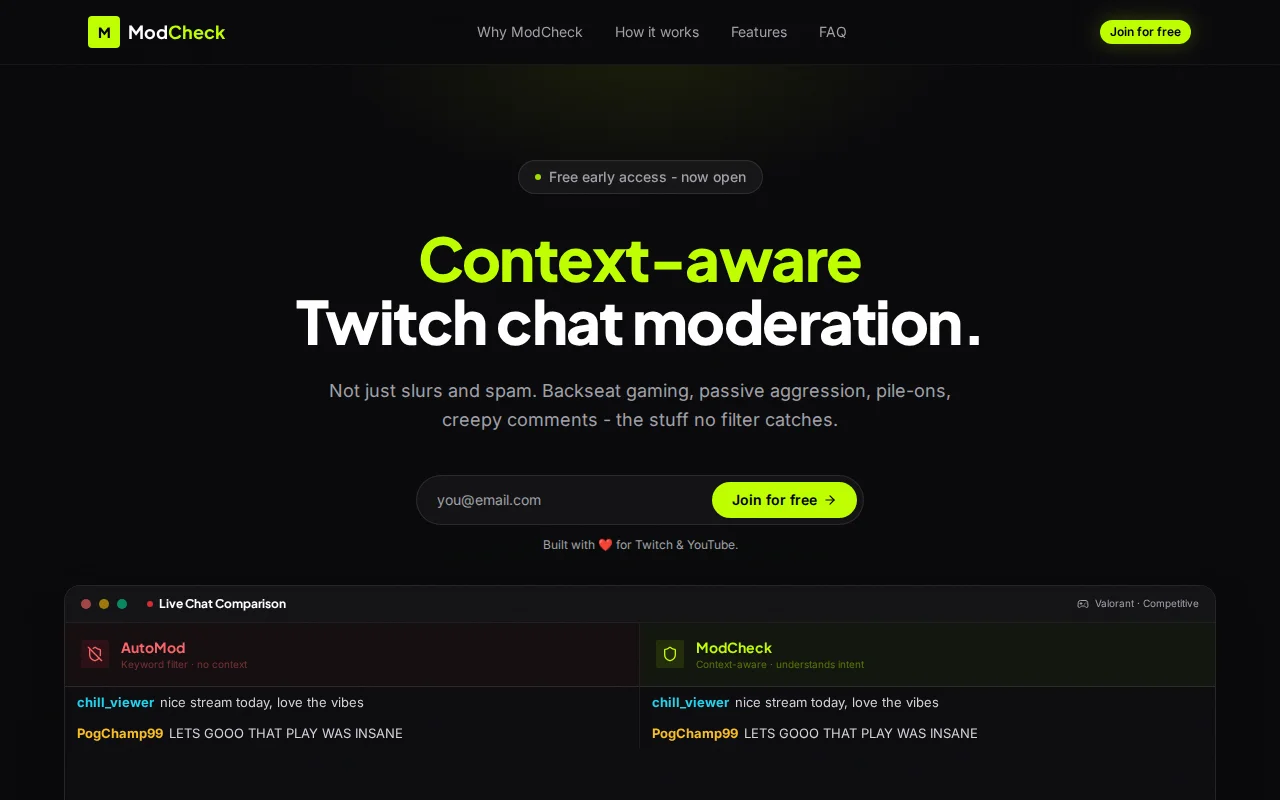 Context-Aware Twitch Moderation