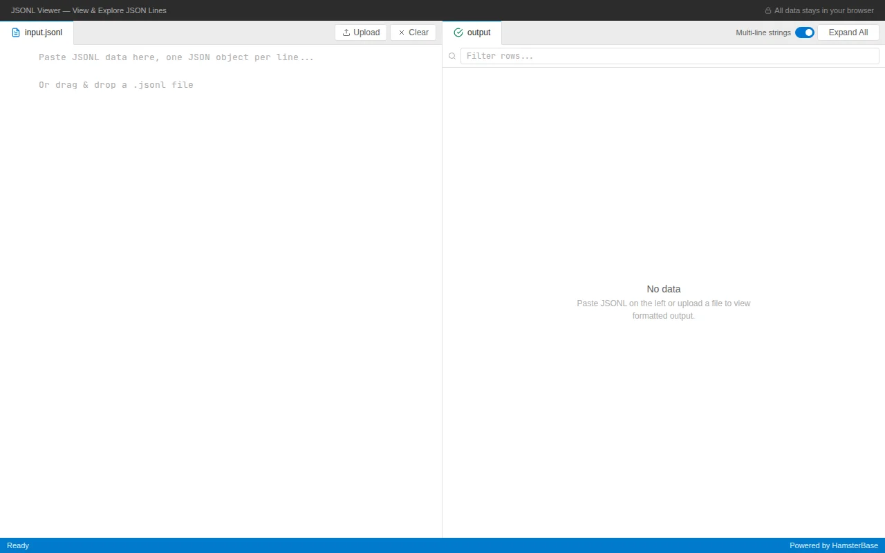 Jsonl Viewer – An offline JSON Lines viewer in a single HTML file