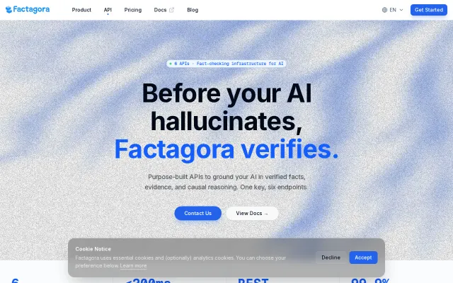 An API that catches what your LLM confidently got wrong