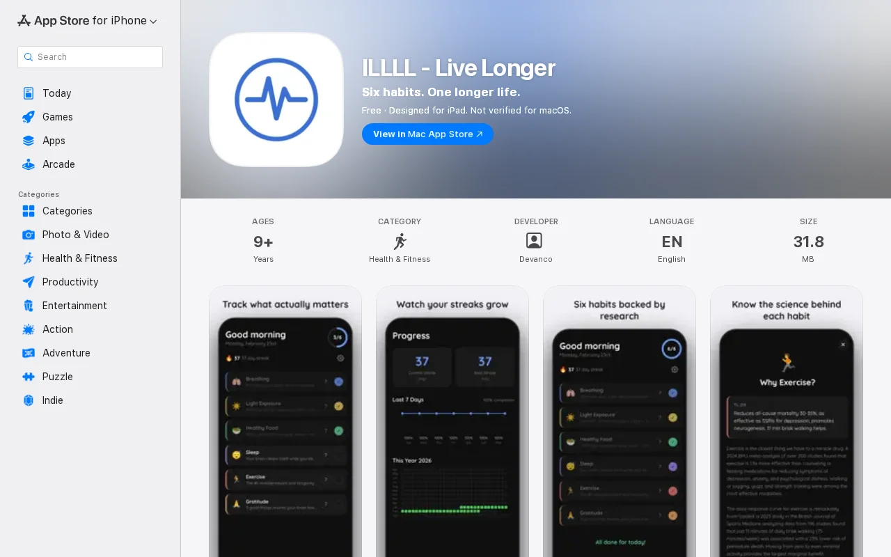 I made an app to live longer (free, open source, no tracking)