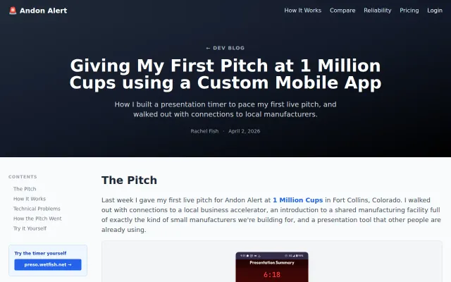 Giving My First Pitch at 1M Cups Using a Custom Mobile App