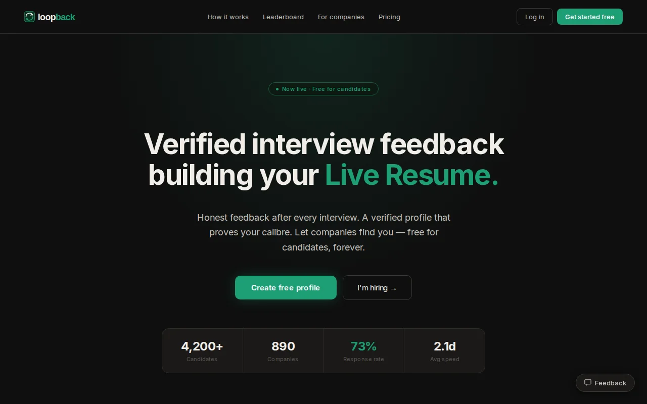 Loopback – Verified interview feedback that builds your live resume