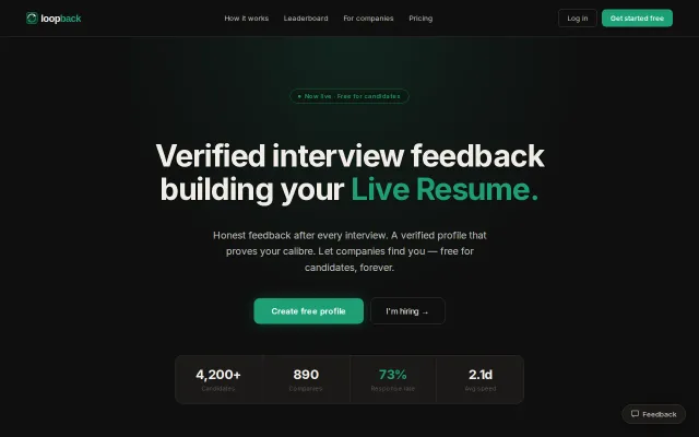 Loopback – Verified interview feedback that builds your live resume