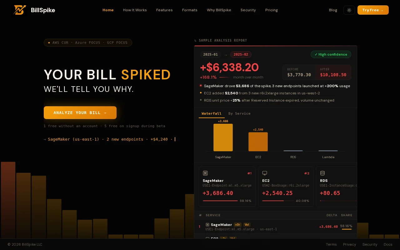 BillSpike – Root cause analysis for cloud cost spikes