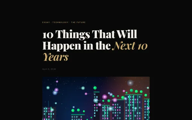 Our Next Decade – A curated forecast of the next ten years