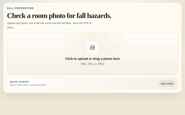 An image based home safety assessment tool for older adults