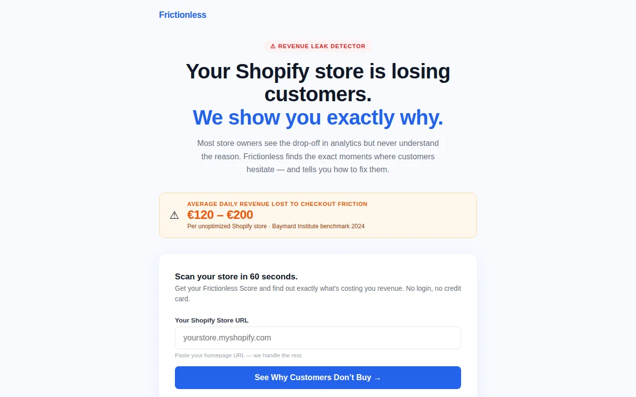 Frictionless – scan any store and find out why customers don't buy
