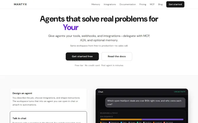 Mantyx – Agents that solve real problems for you and your business