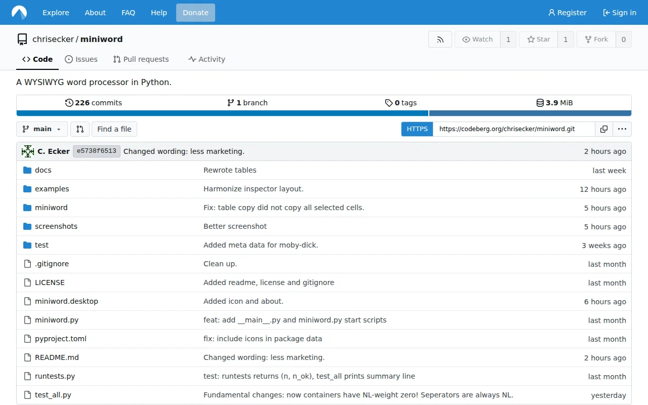 A WYSIWYG word processor in Python
