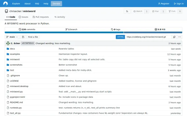 A WYSIWYG word processor in Python