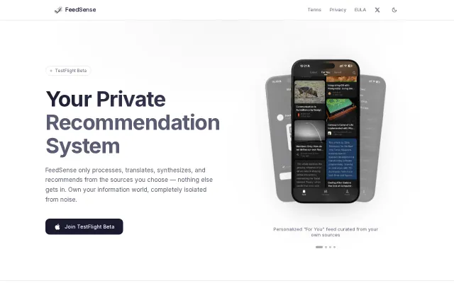 FeedSense – A Private Recommendation System