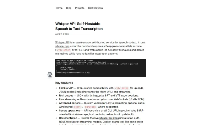 Self-hostable STT service with a Deepgram-compatible listen API