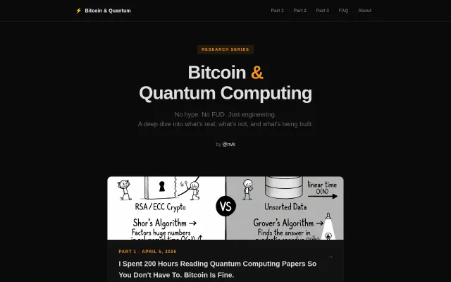 Bitcoin and Quantum Computing – a three-part research series