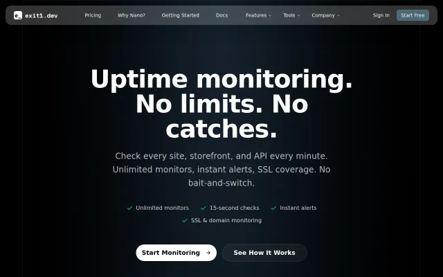 Uptime monitoring is table stakes