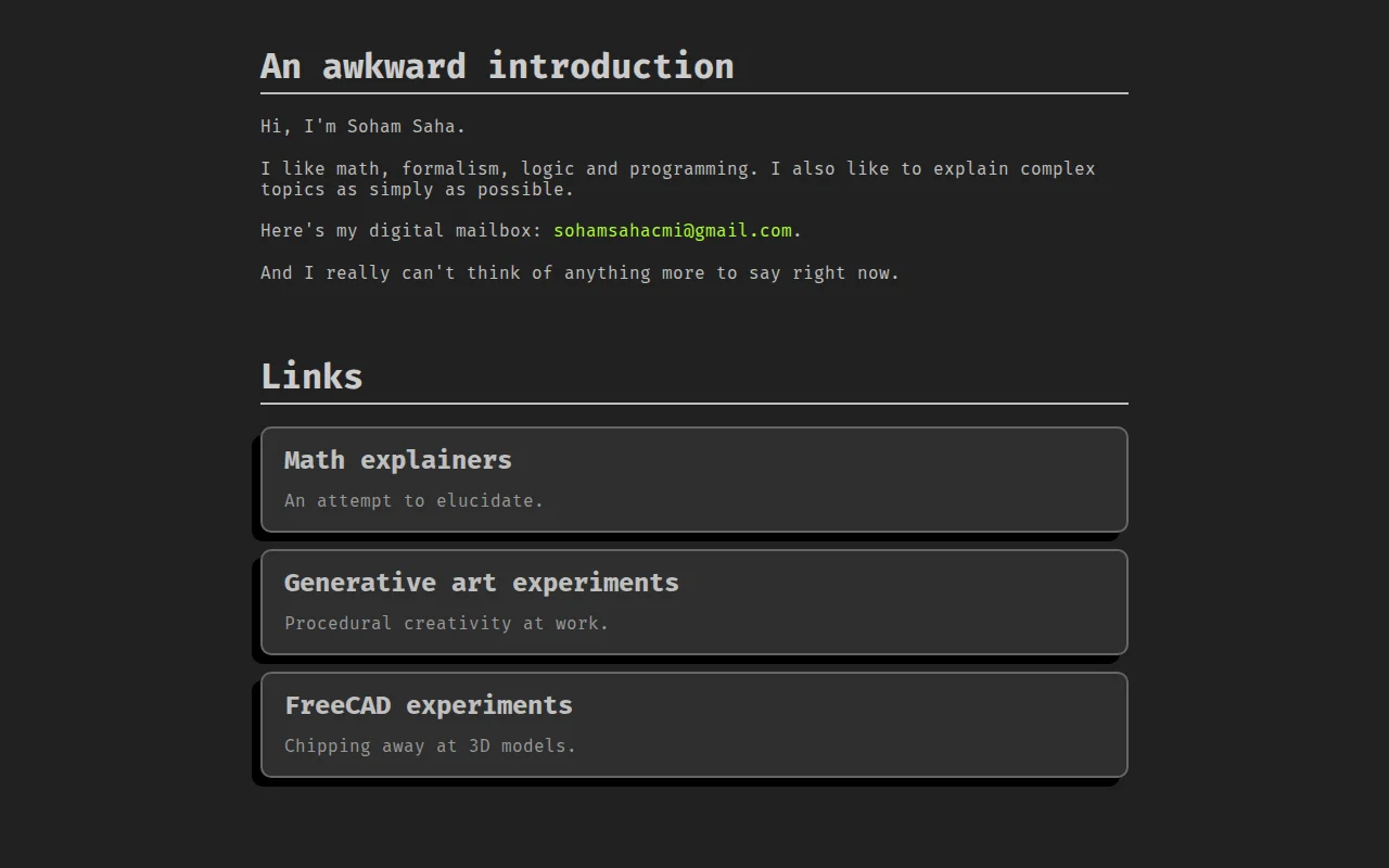 Attempting to Design a Minimalistic Website