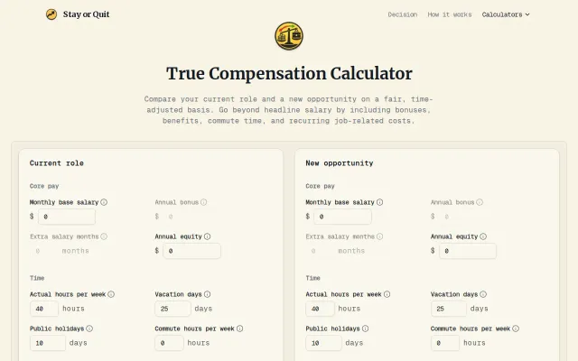 A better way to compare job offers than just salary