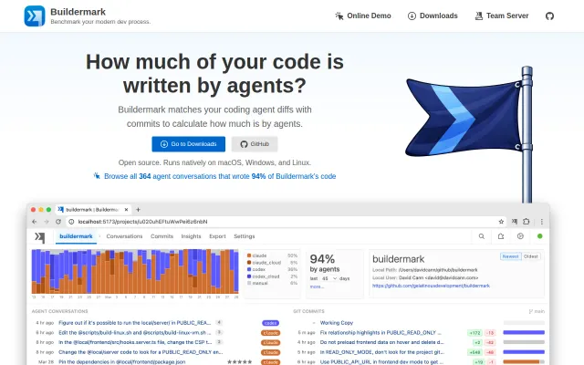 Buildermark – See how much code is by your agents (open source, local)