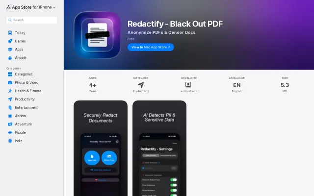 Redactify – macOS/iOS app to redact sensitive data before using LLMs