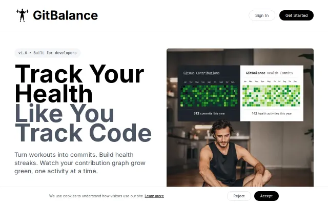 GitBalance – a GitHub-style graph to balance work and health