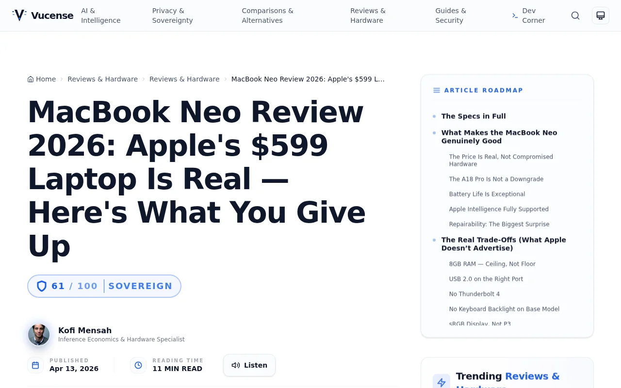 MacBook Neo Review 2026