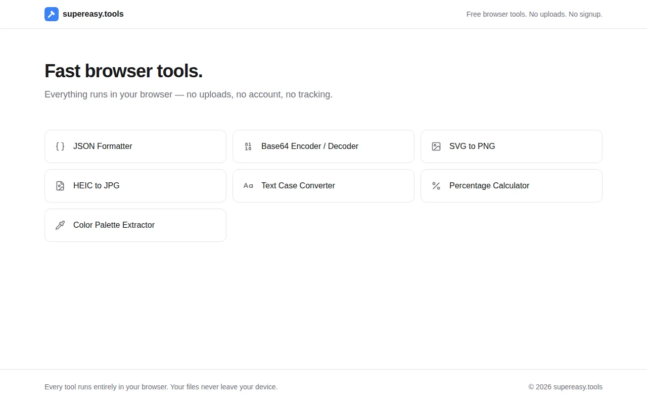 I made simple tools for things people ask me to do for them