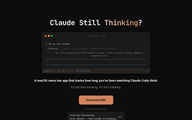 Is Claude still thinking? How are you wasting life?