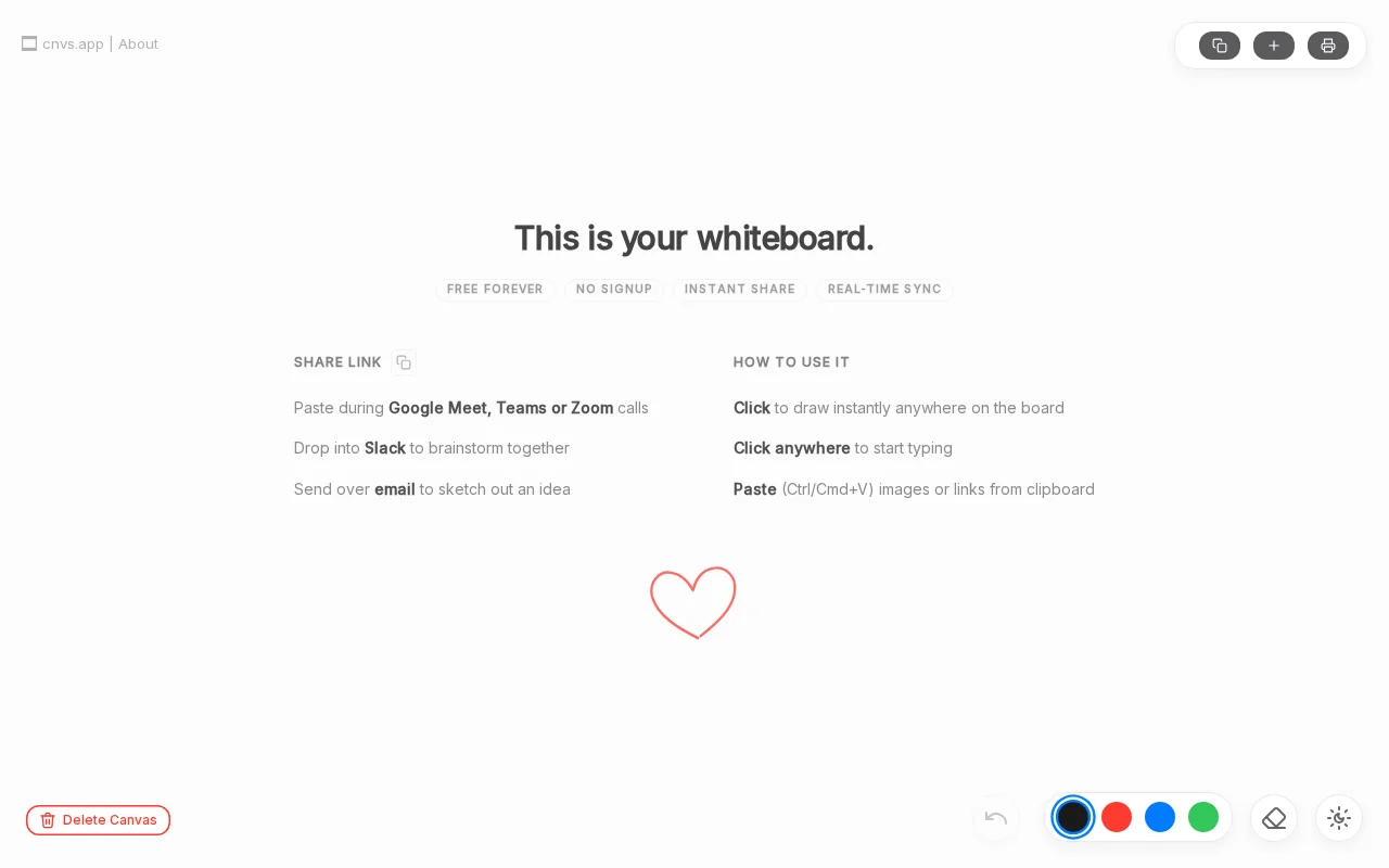 Needed instant realtime whiteboard for meetings so I built it in 1 day