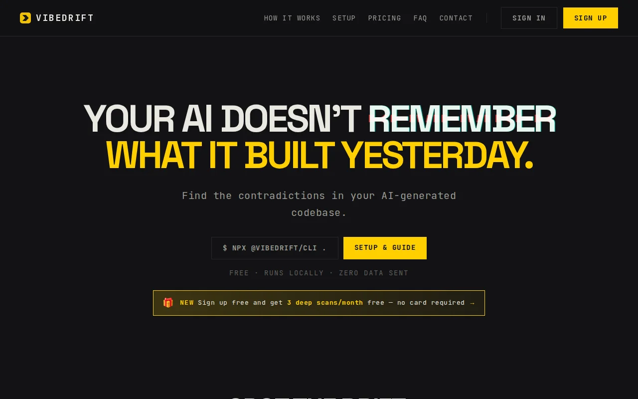 VibeDrift – Measure drift in AI-generated codebases