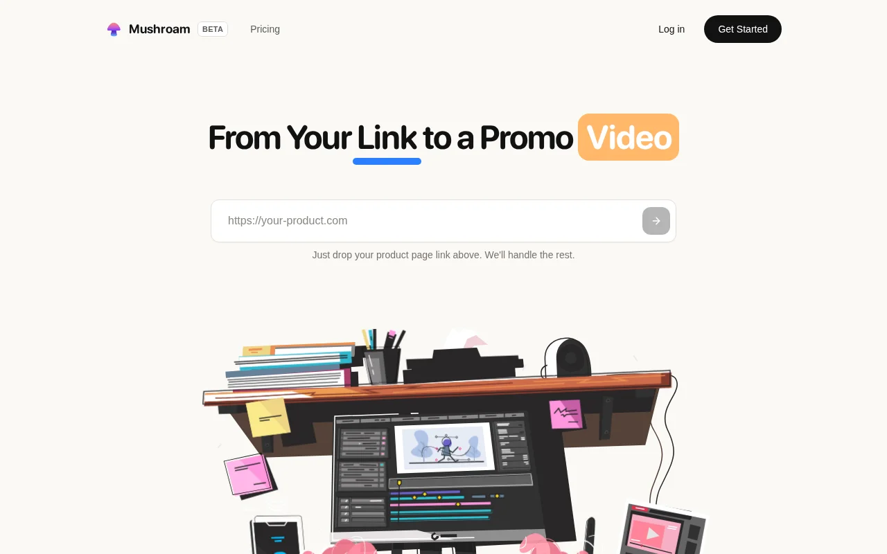 Mushroam – Turn any URL into a promo video