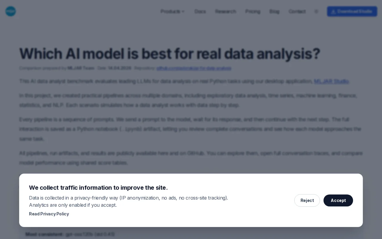 Which AI model is best for real data analysis?