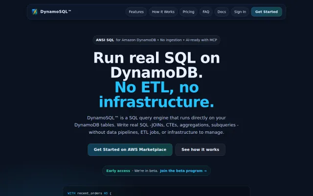 DynamoSQL – I made a SQL query engine for DynamoDB
