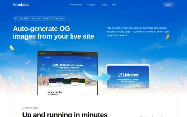 Linkshot – Auto-generate OG images from your live site via API