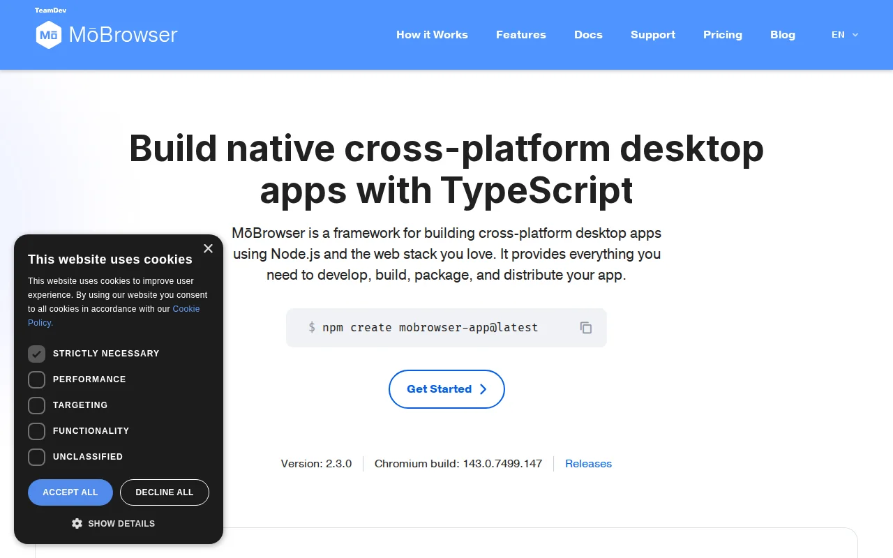 MōBrowser, a TypeScript-first desktop app framework with typed IPC