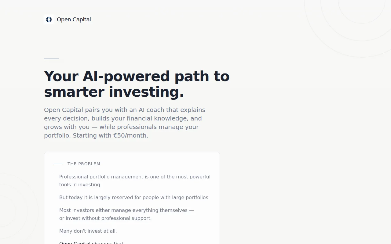 Open Capital – AI-powered investing education